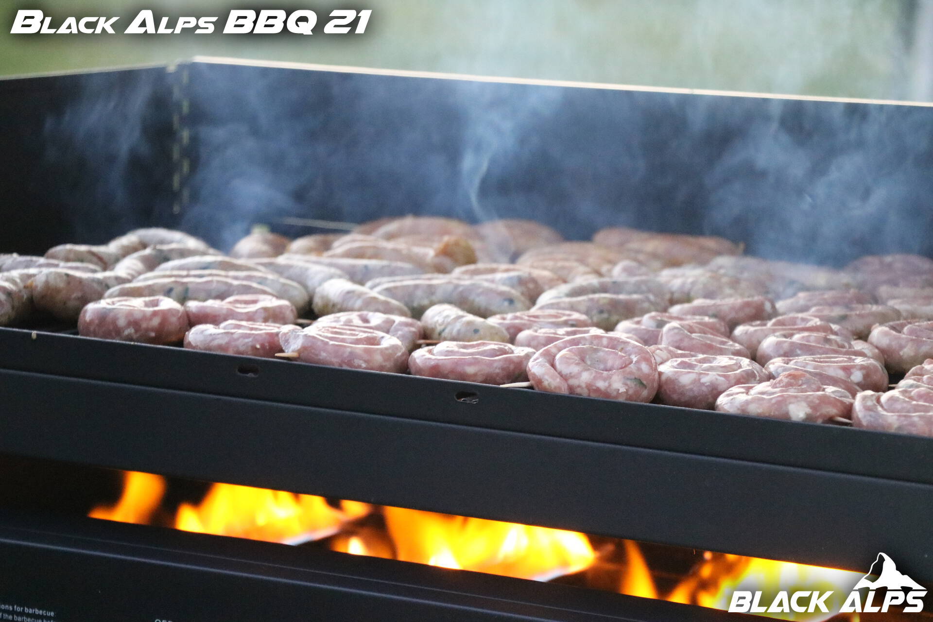 BBQ dinner being served at the Black Alps BBQ