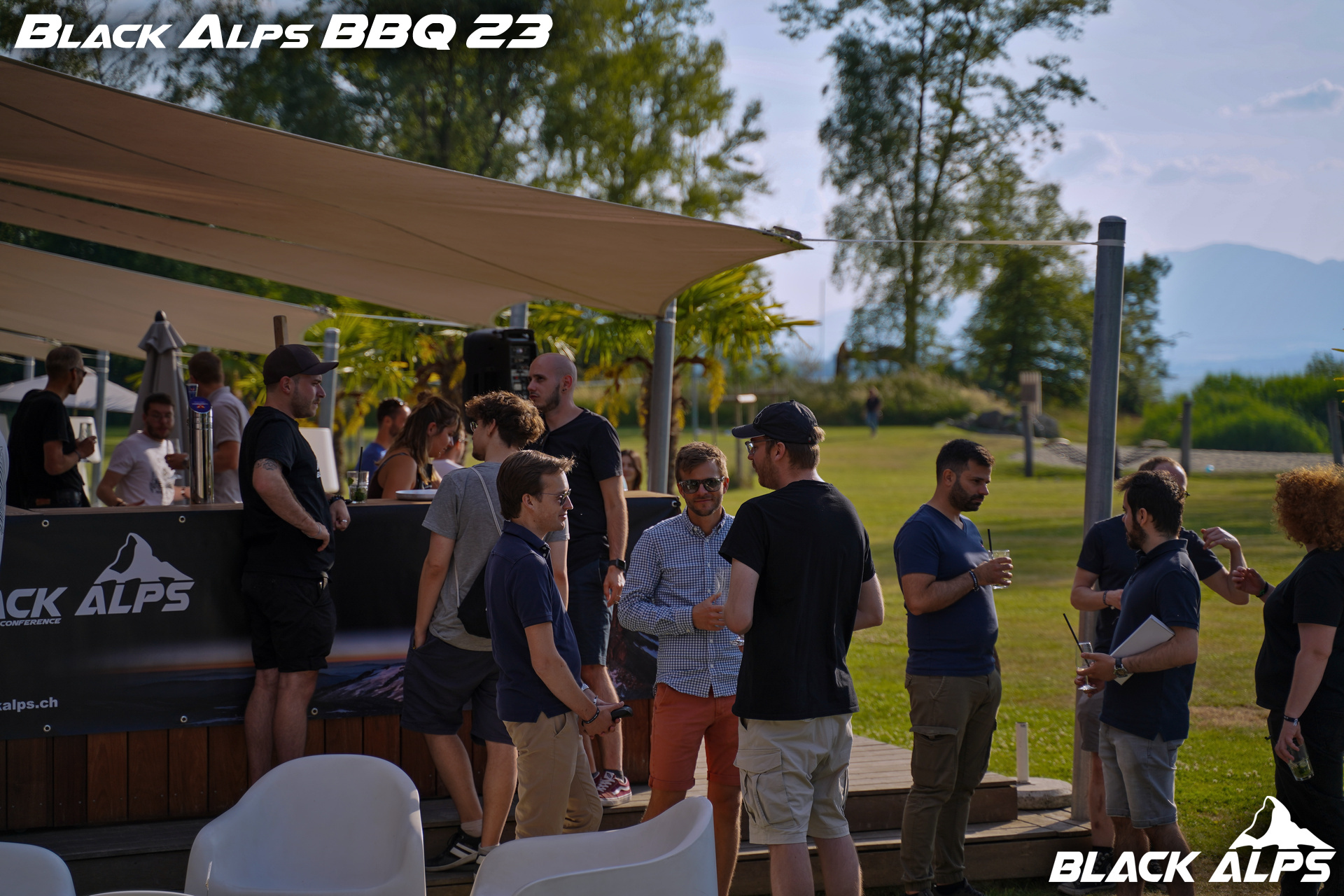 Networking at Black Alps BBQ event